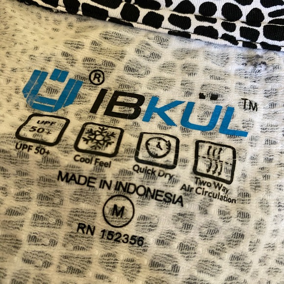 IBKUL black & white python snake print active dress sun protection cooling M - Picture 3 of 9